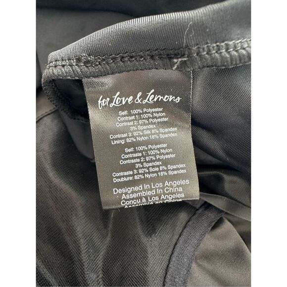 NWT For Love & Lemons Womens Strapless Sheer Tulle Bustier Gown Black Large $359 - Picture 10 of 11